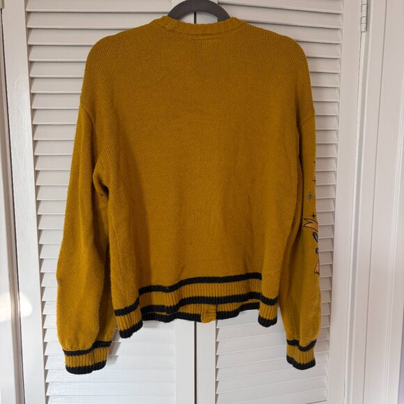 Hot Topic Harry Potter Hufflepuff Skimmer Cardigan yellow black small medium - Picture 8 of 10